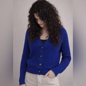 Simons Deep Blue Button-Up Cardigan